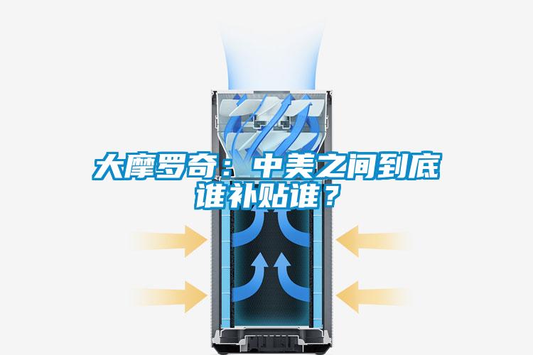 大摩羅奇：中美之間到底誰補貼誰？