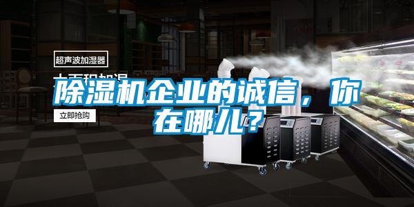 除濕機企業的誠信，你在哪兒？