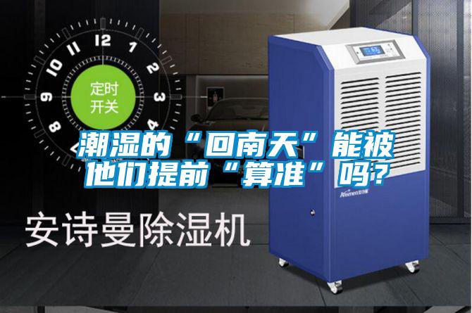 潮濕的“回南天”能被他們提前“算準”嗎？