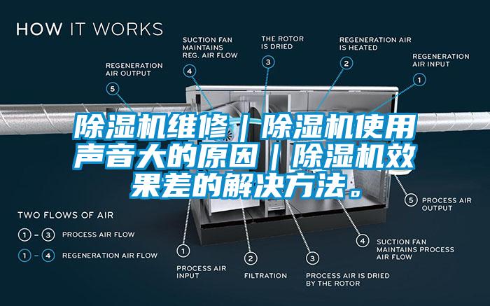 除濕機維修｜除濕機使用聲音大的原因｜除濕機效果差的解決方法。
