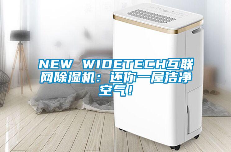 NEW WIDETECH互聯網除濕機：還你一屋潔凈空氣！