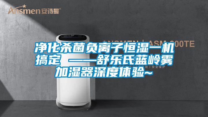 凈化殺菌負(fù)離子恒濕一機(jī)搞定 ——舒樂(lè)氏藍(lán)嶺霧加濕器深度體驗(yàn)~