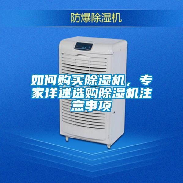 如何購買除濕機，專家詳述選購除濕機注意事項