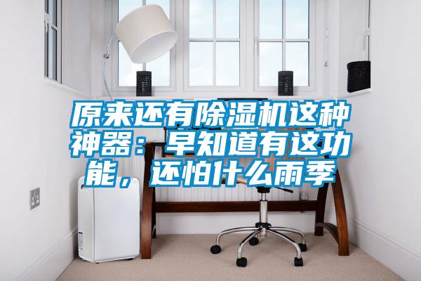 原來還有除濕機這種神器：早知道有這功能，還怕什么雨季