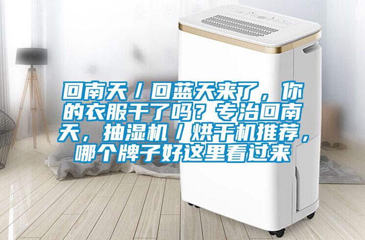 回南天／回藍天來了，你的衣服干了嗎？專治回南天，抽濕機／烘干機推薦，哪個牌子好這里看過來