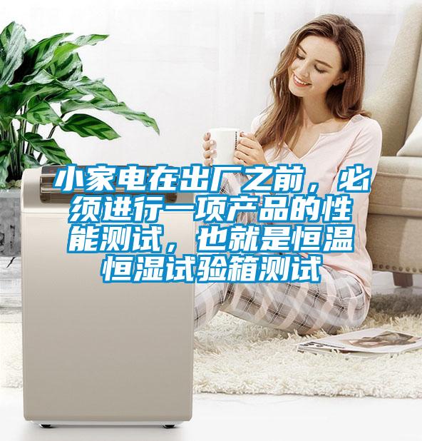 小家電在出廠之前，必須進行一項產品的性能測試，也就是恒溫恒濕試驗箱測試