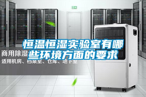 恒溫恒濕實驗室有哪些環境方面的要求
