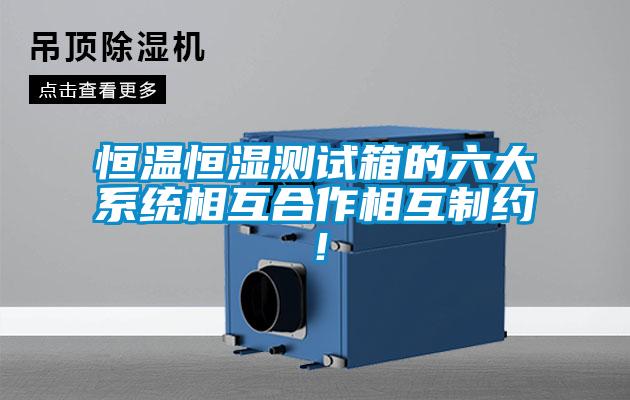 恒溫恒濕測試箱的六大系統相互合作相互制約！