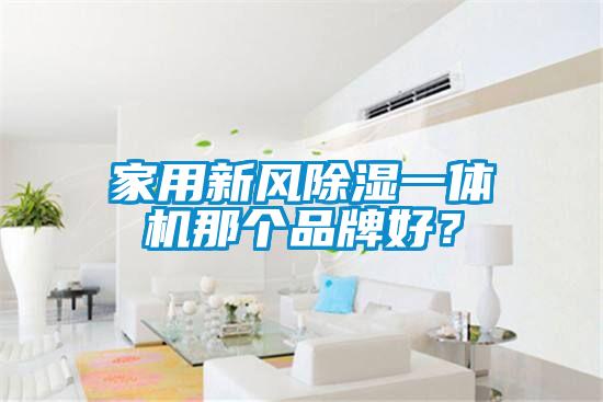 家用新風除濕一體機那個品牌好？