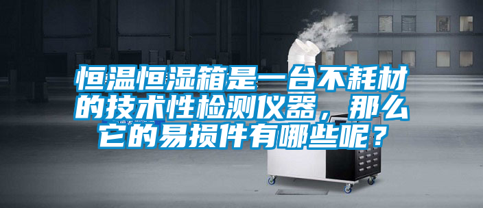恒溫恒濕箱是一臺不耗材的技術性檢測儀器，那么它的易損件有哪些呢？
