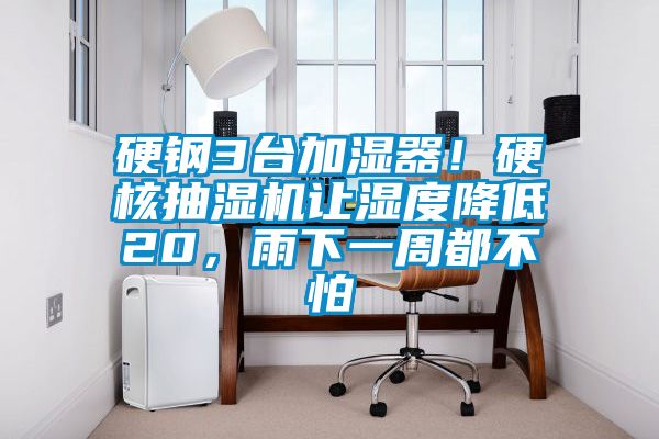 硬鋼3臺(tái)加濕器！硬核抽濕機(jī)讓濕度降低20，雨下一周都不怕