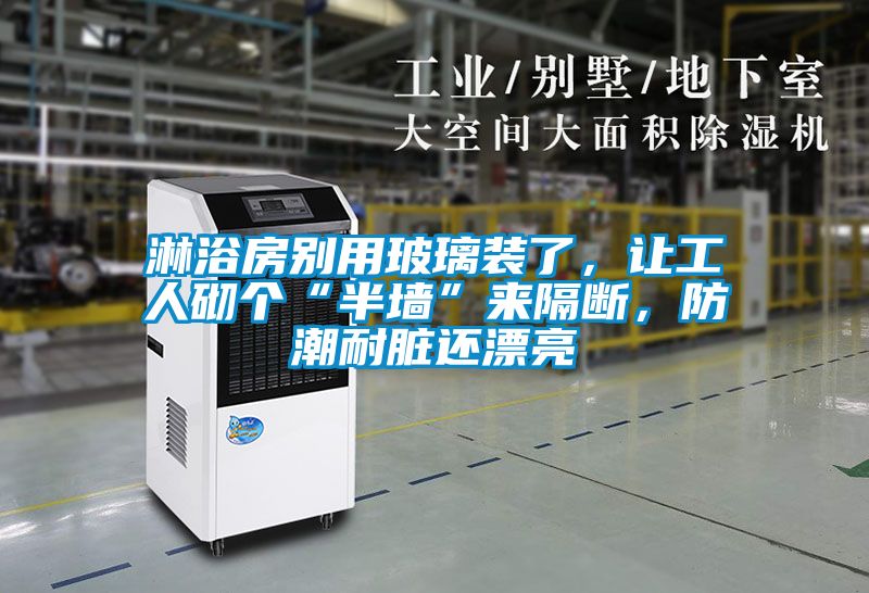 淋浴房別用玻璃裝了，讓工人砌個“半墻”來隔斷，防潮耐臟還漂亮