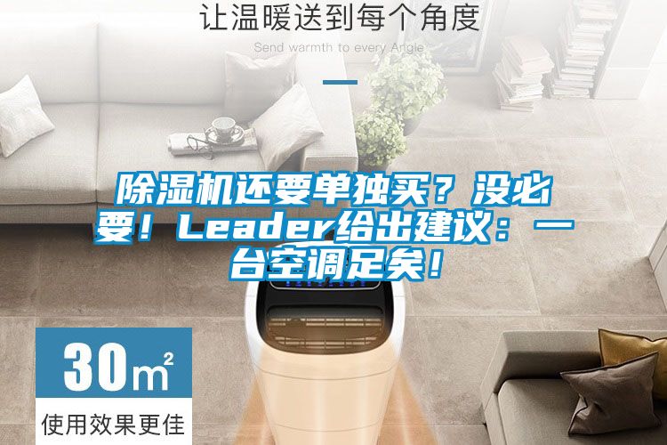 除濕機還要單獨買？沒必要！Leader給出建議：一臺空調足矣！