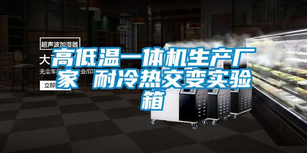 高低溫一體機生產廠家 耐冷熱交變實驗箱