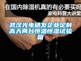 知識(shí)百科武漢光電研發(fā)企業(yè)定制高天兩臺(tái)恒溫恒濕試驗(yàn)箱
