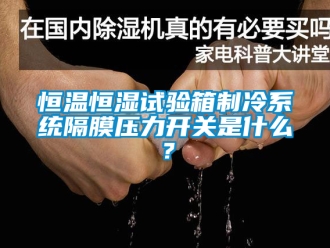 知識百科恒溫恒濕試驗箱制冷系統隔膜壓力開關是什么？