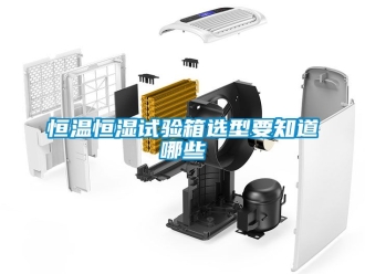 知識百科恒溫恒濕試驗箱選型要知道哪些