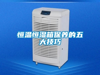 知識百科恒溫恒濕箱保養(yǎng)的五大技巧