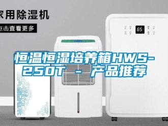 知識百科恒溫恒濕培養箱HWS-250T - 產品推薦
