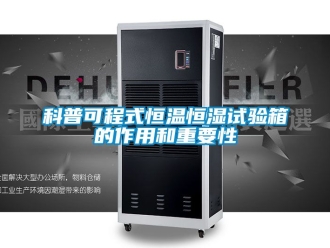 知識百科科普可程式恒溫恒濕試驗箱的作用和重要性