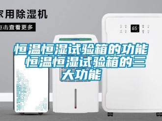 知識百科恒溫恒濕試驗箱的功能 恒溫恒濕試驗箱的三大功能