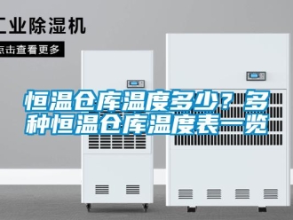 知識百科恒溫倉庫溫度多少？多種恒溫倉庫溫度表一覽